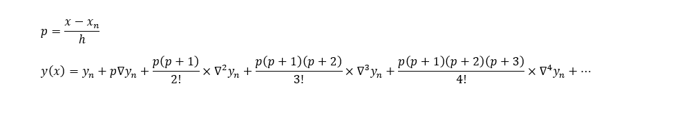 Newton's Backward Interpolation Formula