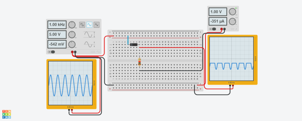 series positive clipper with negative bias circuit